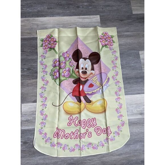 Happy Mother's Day Flag Hamilton Collection Mickey & Friends 28x40 - Picture 1 of 6